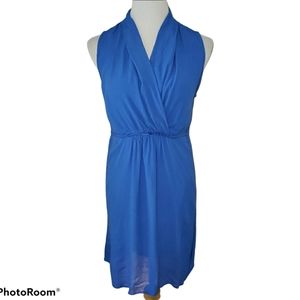 Anthropologie Maeve Liban Blue Tie Back Dress